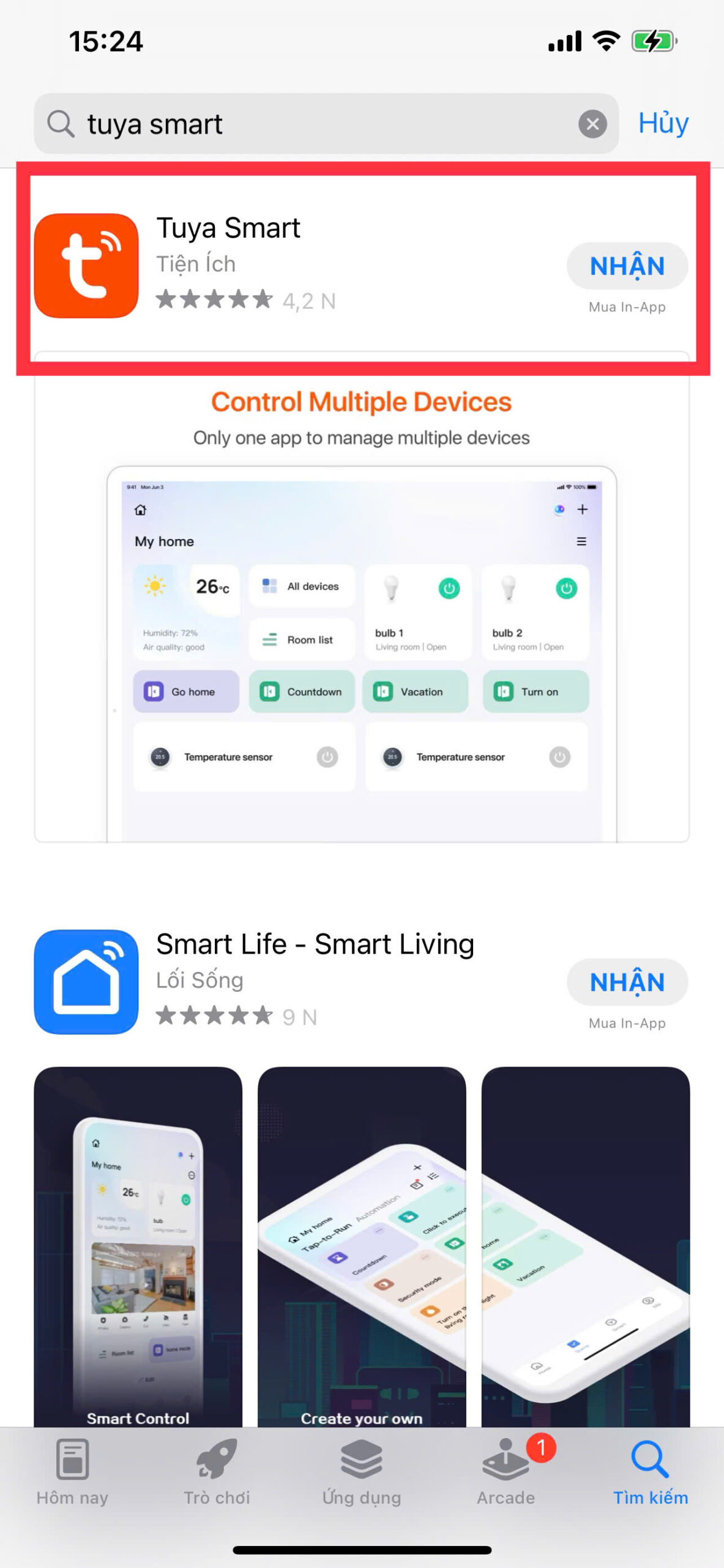 Tải app Tuya về điện thoại