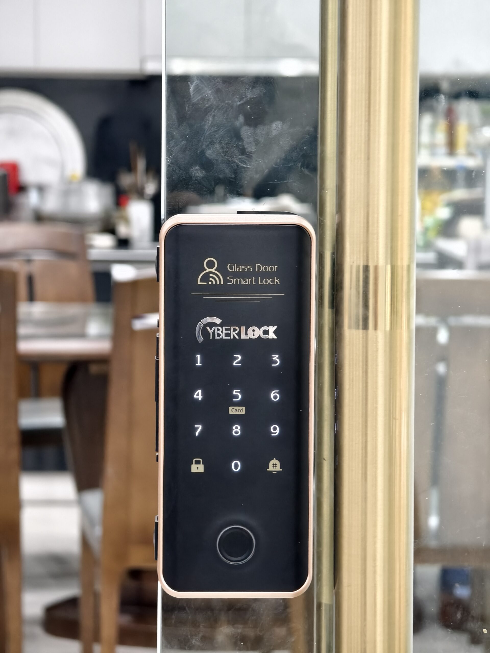 Khoá điện tử cửa kính cường lực Cyberlock ATX11
