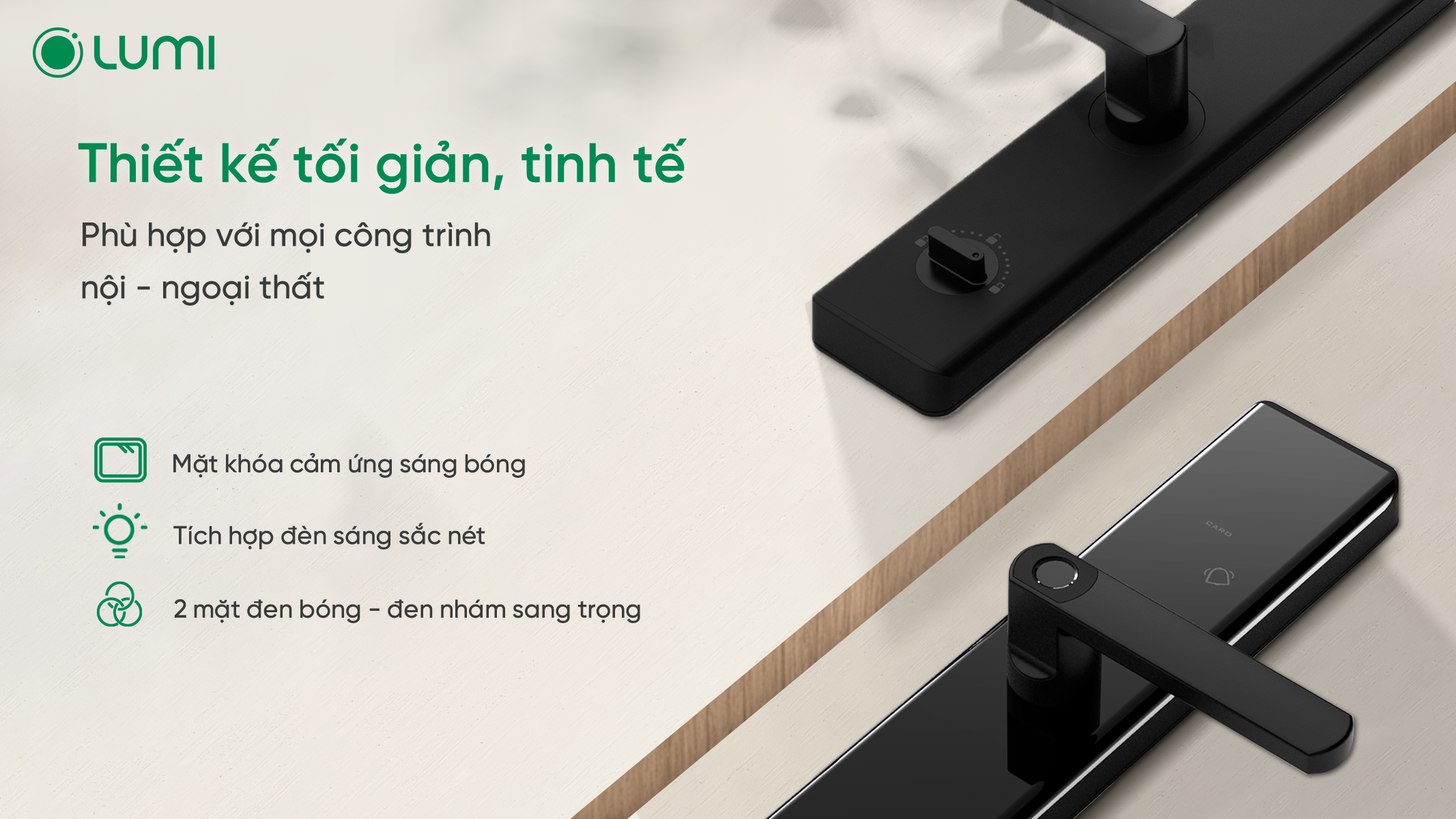 Khóa thông minh Lumi – Thiết kế thẩm mỹ, phù hợp với nhiều không gian
